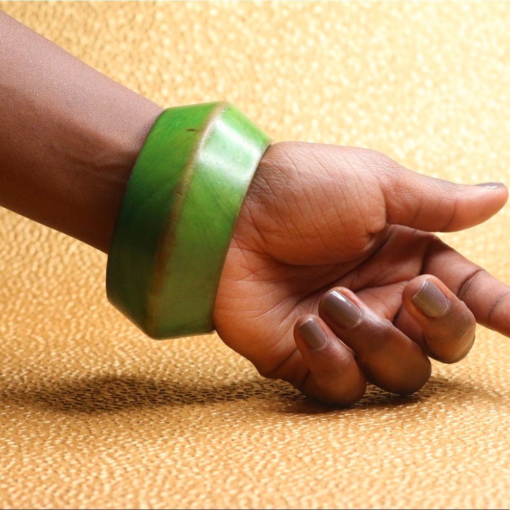 Green Wooden Bracelet